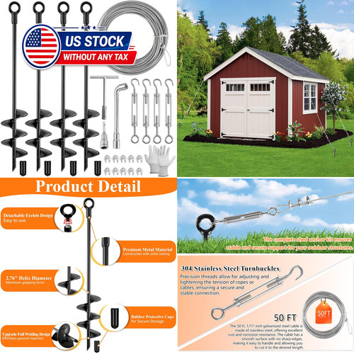 Pack ground anchors shed - 18",
