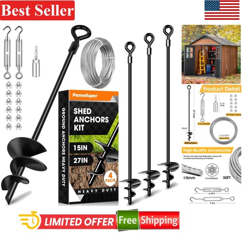 Ground anchors shed - ground,