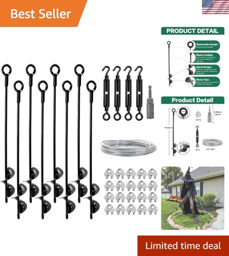 Pack ground anchors - 8, 18"