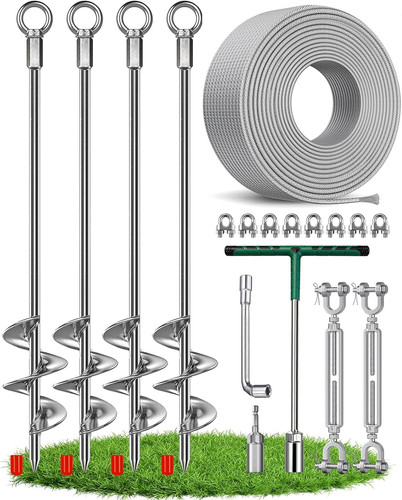 Screw ground anchors - 30", screw-in